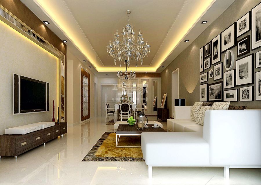 客厅-常舜嘉苑119平米新古典风格设计方案