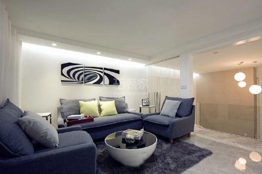 -云趣园120平简约风格设计方案