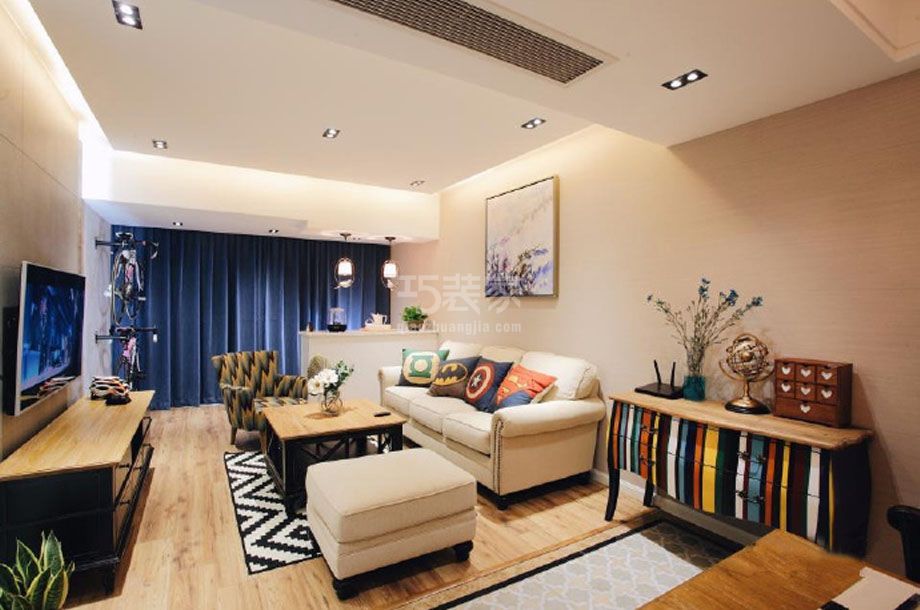 康营家园90平简约风格设计方案