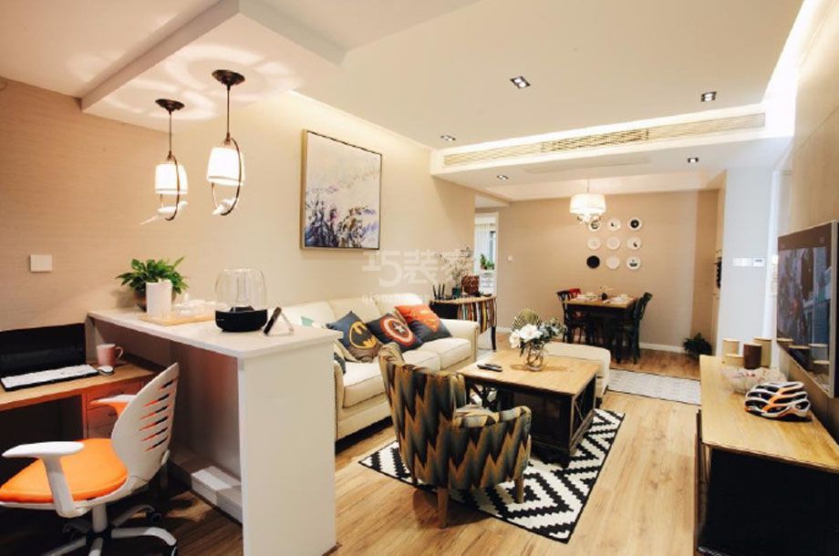 康营家园90平简约风格设计方案