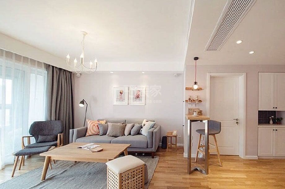 柳芳北里90平简约风格设计方案