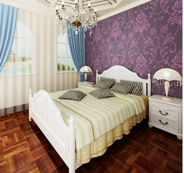 通过配色的装修，使房间看起来更加明亮宽敞，客户非常满意。