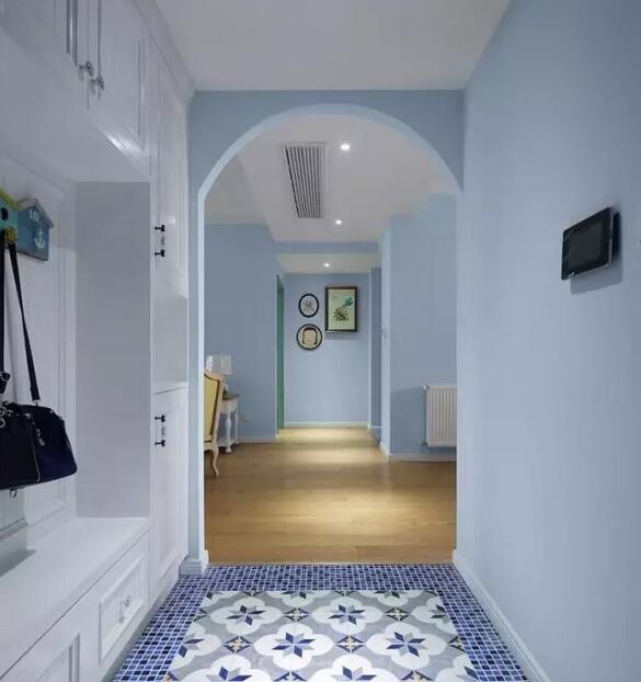 140平简约清新蓝色混搭风格婚房