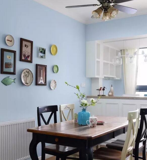 140平简约清新蓝色混搭风格婚房