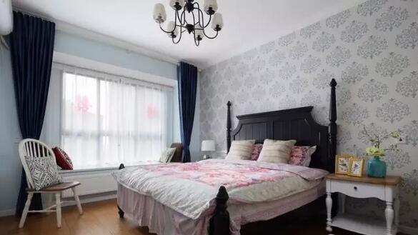 140平简约清新蓝色混搭风格婚房